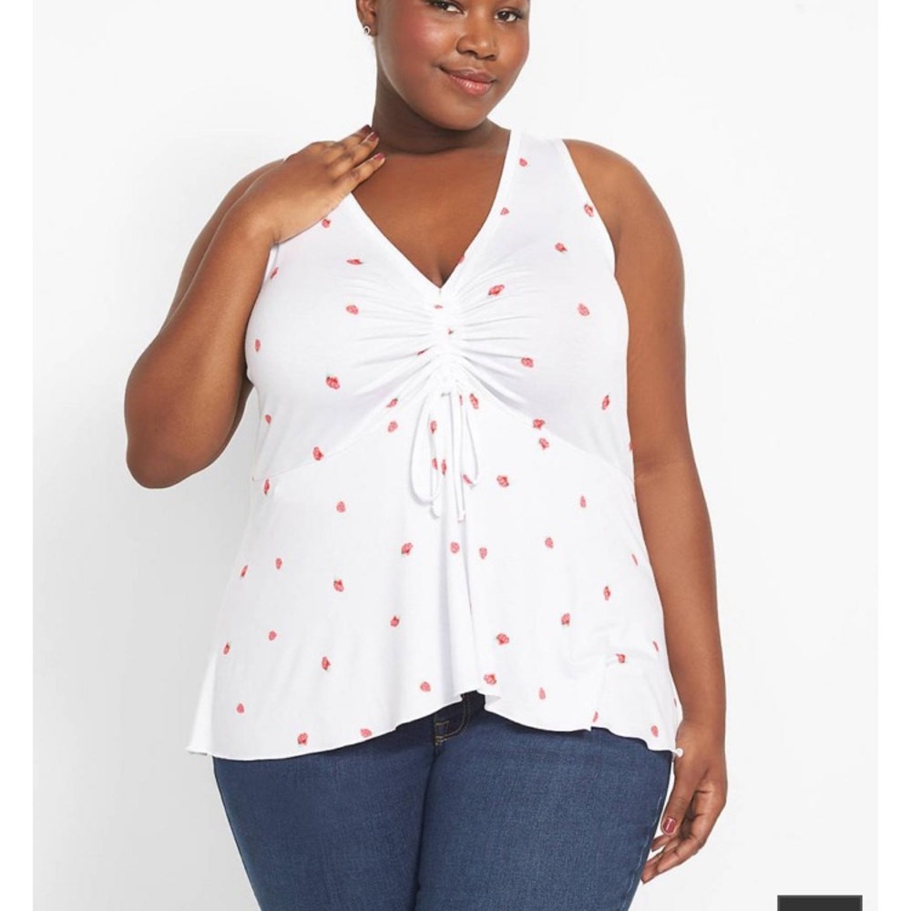 🐲💙Lane Bryant Babydoll Drawcord Tank Top